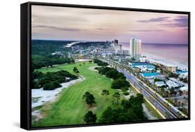 Panama City Beach Florida View of Front Beach Road at Sunrise-Rob Hainer-Framed Stretched Canvas