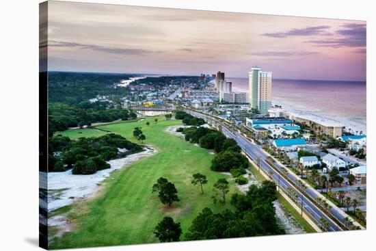 Panama City Beach Florida View of Front Beach Road at Sunrise-Rob Hainer-Stretched Canvas