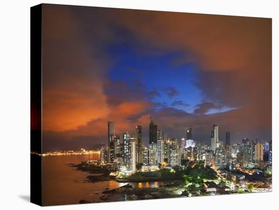 Panama City Skyline from the Punta Pacifica District.-Jon Hicks-Stretched Canvas