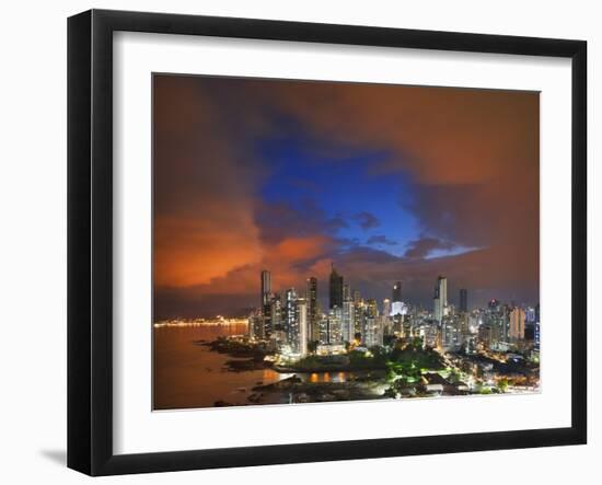 Panama City Skyline from the Punta Pacifica District.-Jon Hicks-Framed Photographic Print