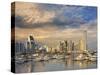 Panama City Skyline.-Jon Hicks-Stretched Canvas