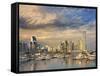 Panama City Skyline.-Jon Hicks-Framed Stretched Canvas