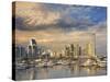 Panama City Skyline.-Jon Hicks-Stretched Canvas