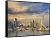 Panama City Skyline.-Jon Hicks-Framed Stretched Canvas