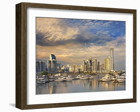 Panama City Skyline.-Jon Hicks-Framed Photographic Print