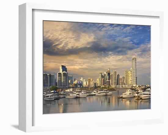 Panama City Skyline.-Jon Hicks-Framed Photographic Print