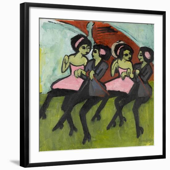 Panama Dancers, 1910-1911-Ernst Ludwig Kirchner-Framed Premium Giclee Print