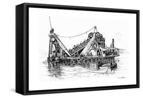 Panama Dredger 2 1889-Edward Whymper-Framed Stretched Canvas