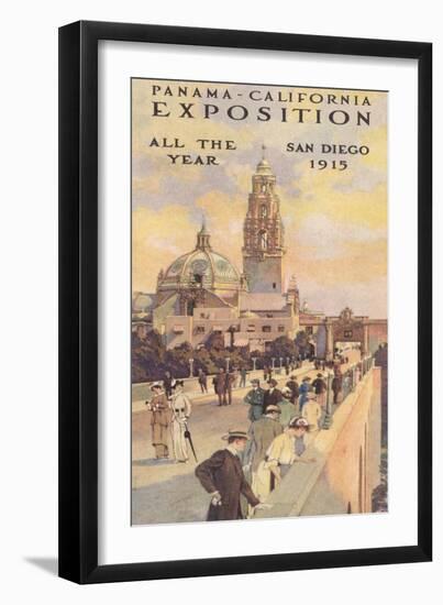 Panama Exposition Poster, San Diego, California-null-Framed Art Print