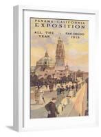 Panama Exposition Poster, San Diego, California-null-Framed Art Print