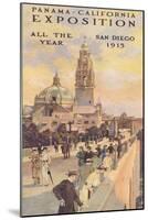 Panama Exposition Poster, San Diego, California-null-Mounted Art Print