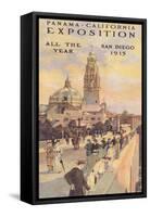 Panama Exposition Poster, San Diego, California-null-Framed Stretched Canvas