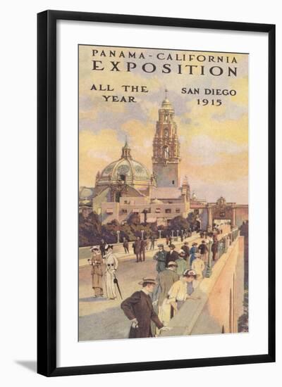 Panama Exposition Poster, San Diego, California-null-Framed Art Print