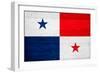 Panama Flag Design with Wood Patterning - Flags of the World Series-Philippe Hugonnard-Framed Premium Giclee Print