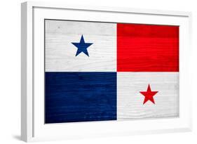 Panama Flag Design with Wood Patterning - Flags of the World Series-Philippe Hugonnard-Framed Art Print