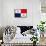 Panama Flag Design with Wood Patterning - Flags of the World Series-Philippe Hugonnard-Framed Stretched Canvas displayed on a wall