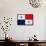 Panama Flag Design with Wood Patterning - Flags of the World Series-Philippe Hugonnard-Framed Stretched Canvas displayed on a wall