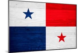 Panama Flag Design with Wood Patterning - Flags of the World Series-Philippe Hugonnard-Mounted Art Print