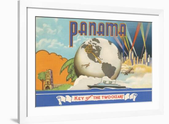 Panama, Key of Two Oceans-null-Framed Premium Giclee Print