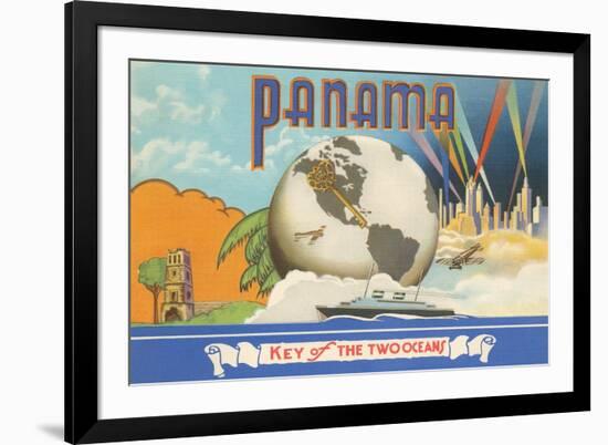 Panama, Key of Two Oceans-null-Framed Premium Giclee Print