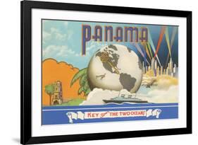 Panama, Key of Two Oceans-null-Framed Premium Giclee Print