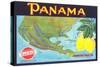 Panama Lemon Label-null-Stretched Canvas