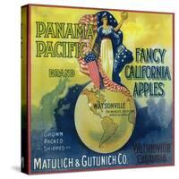 Panama Pacific Apple Crate Label - Watsonville, CA-Lantern Press-Stretched Canvas