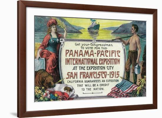 Panama Pacific International Expo Advertisement - San Francisco, CA-Lantern Press-Framed Art Print