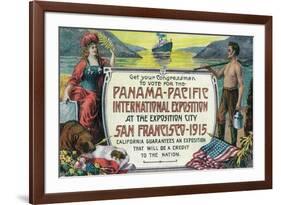 Panama Pacific International Expo Advertisement - San Francisco, CA-Lantern Press-Framed Art Print