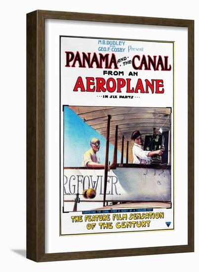 Panama - Panama and the Canal Aeroplane Movie Promo Poster-Lantern Press-Framed Art Print