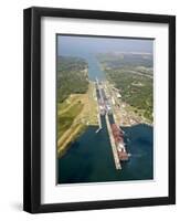 Panama, Panama Canal, Container Ships in Gatun Locks-Jane Sweeney-Framed Photographic Print