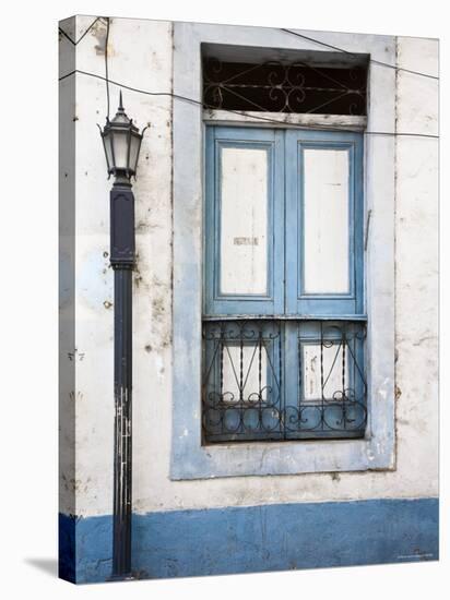 Panama, Panama City, Casco Viejo, Lamp-Post by Blue Window-Jane Sweeney-Stretched Canvas