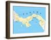 Panama Political Map-Peter Hermes Furian-Framed Art Print