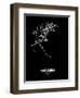 Panama Street Map Black-NaxArt-Framed Art Print