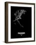 Panama Street Map Black-NaxArt-Framed Art Print