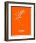 Panama Street Map Orange-NaxArt-Framed Art Print