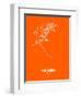 Panama Street Map Orange-NaxArt-Framed Art Print