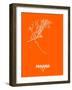 Panama Street Map Orange-NaxArt-Framed Art Print