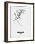 Panama Street Map White-NaxArt-Framed Art Print