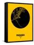 Panama Street Map Yellow-NaxArt-Framed Stretched Canvas