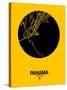 Panama Street Map Yellow-NaxArt-Stretched Canvas