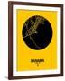 Panama Street Map Yellow-NaxArt-Framed Art Print