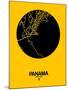 Panama Street Map Yellow-NaxArt-Mounted Art Print