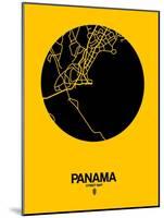 Panama Street Map Yellow-NaxArt-Mounted Art Print