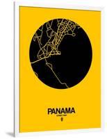 Panama Street Map Yellow-NaxArt-Framed Art Print