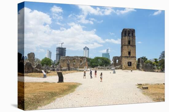 Panama Viejo, the remains of Old Panama, UNESCO World Heritage Site, Panama City, Panama, Central A-Michael Runkel-Stretched Canvas