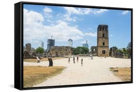 Panama Viejo, the remains of Old Panama, UNESCO World Heritage Site, Panama City, Panama, Central A-Michael Runkel-Framed Stretched Canvas