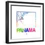 Panama Watercolor Street Map-NaxArt-Framed Premium Giclee Print