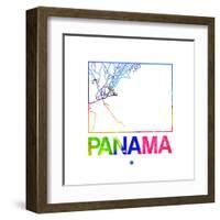 Panama Watercolor Street Map-NaxArt-Framed Art Print