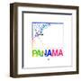 Panama Watercolor Street Map-NaxArt-Framed Art Print